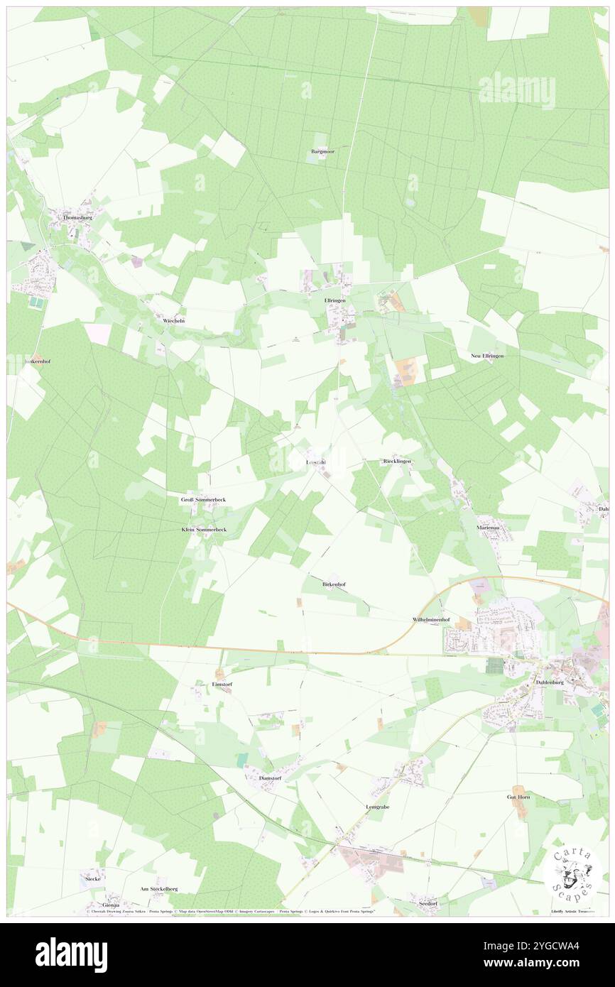 Leestahl, DE, Deutschland, Niedersachsen, N 53 12' 30''', N 10 41' 52''', Karte, Cartascapes Map, veröffentlicht 2024. Erkunden Sie Cartascapes, eine Karte, die die vielfältigen Landschaften, Kulturen und Ökosysteme der Erde enthüllt. Reisen Sie durch Zeit und Raum und entdecken Sie die Verflechtungen der Vergangenheit, Gegenwart und Zukunft unseres Planeten. Stockfoto