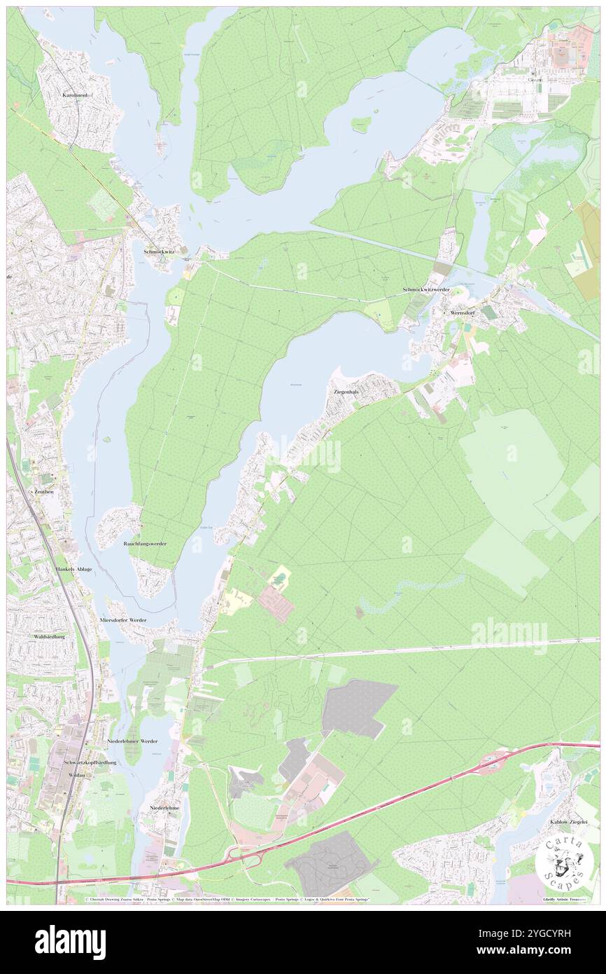 Ziegenhals, Deutschland, Brandenburg, N 52 21' 16''', N 13 40' 24''', Karte, Cartascapes Map, veröffentlicht 2024. Erkunden Sie Cartascapes, eine Karte, die die vielfältigen Landschaften, Kulturen und Ökosysteme der Erde enthüllt. Reisen Sie durch Zeit und Raum und entdecken Sie die Verflechtungen der Vergangenheit, Gegenwart und Zukunft unseres Planeten. Stockfoto