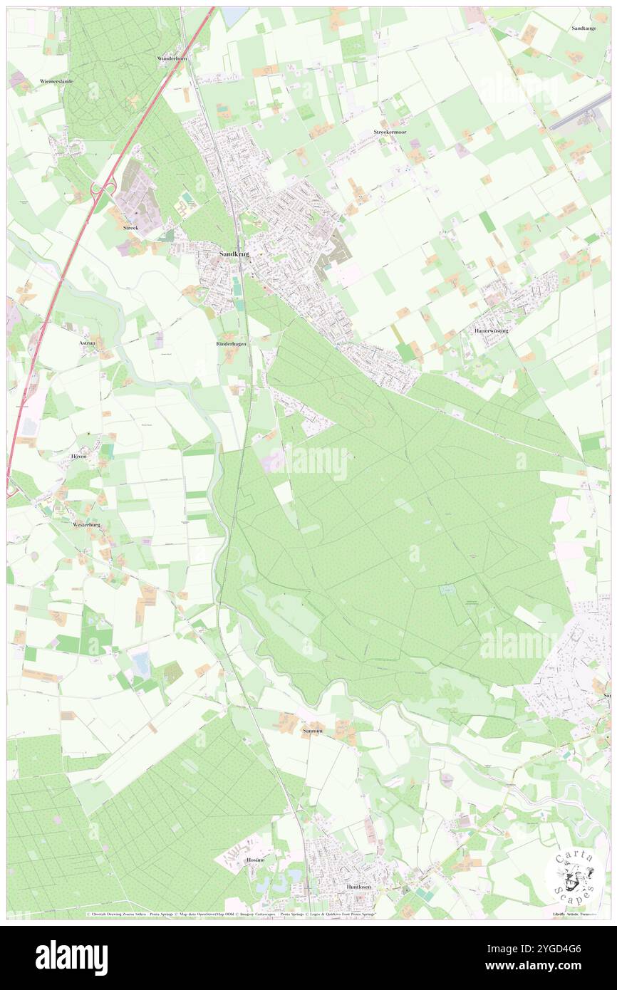 Altosenberge, DE, Deutschland, Niedersachsen, N 53 1' 59''', N 8 16' 0''', Karte, Cartascapes Map veröffentlicht 2024. Erkunden Sie Cartascapes, eine Karte, die die vielfältigen Landschaften, Kulturen und Ökosysteme der Erde enthüllt. Reisen Sie durch Zeit und Raum und entdecken Sie die Verflechtungen der Vergangenheit, Gegenwart und Zukunft unseres Planeten. Stockfoto