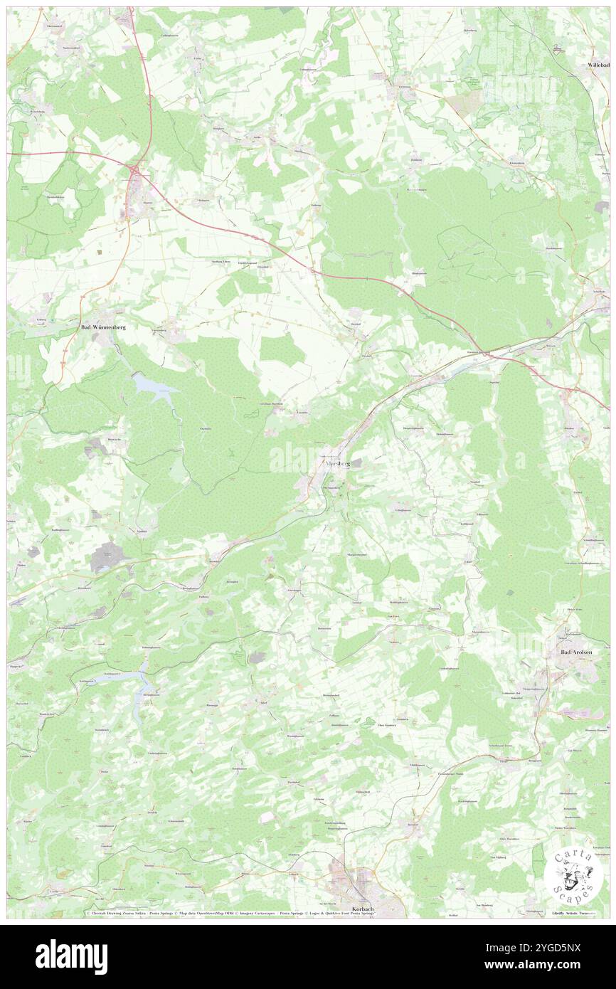 Marsberg, Regierungsbezirk Arnsberg, DE, Deutschland, Nordrhein-Westfalen, n 51 27' 42''', N 8 50' 58''', Karte, Cartascapes Map, veröffentlicht 2024. Erkunden Sie Cartascapes, eine Karte, die die vielfältigen Landschaften, Kulturen und Ökosysteme der Erde enthüllt. Reisen Sie durch Zeit und Raum und entdecken Sie die Verflechtungen der Vergangenheit, Gegenwart und Zukunft unseres Planeten. Stockfoto