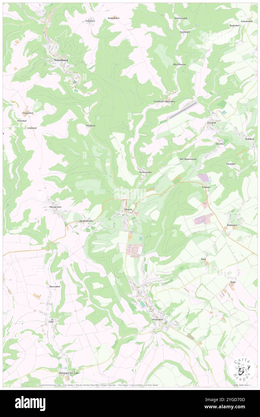 Radenbach, DE, Deutschland, Rheinland-Pfalz, N 49 58' 34''', N 6 19' 19''', Karte, Cartascapes Map veröffentlicht 2024. Erkunden Sie Cartascapes, eine Karte, die die vielfältigen Landschaften, Kulturen und Ökosysteme der Erde enthüllt. Reisen Sie durch Zeit und Raum und entdecken Sie die Verflechtungen der Vergangenheit, Gegenwart und Zukunft unseres Planeten. Stockfoto