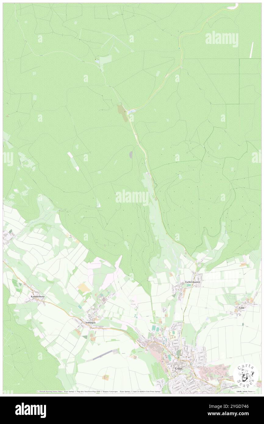 Hahnenbreite, DE, Deutschland, Niedersachsen, N 51 42' 0'', N 9 37' 0''', Karte, Cartascapes Map veröffentlicht 2024. Erkunden Sie Cartascapes, eine Karte, die die vielfältigen Landschaften, Kulturen und Ökosysteme der Erde enthüllt. Reisen Sie durch Zeit und Raum und entdecken Sie die Verflechtungen der Vergangenheit, Gegenwart und Zukunft unseres Planeten. Stockfoto