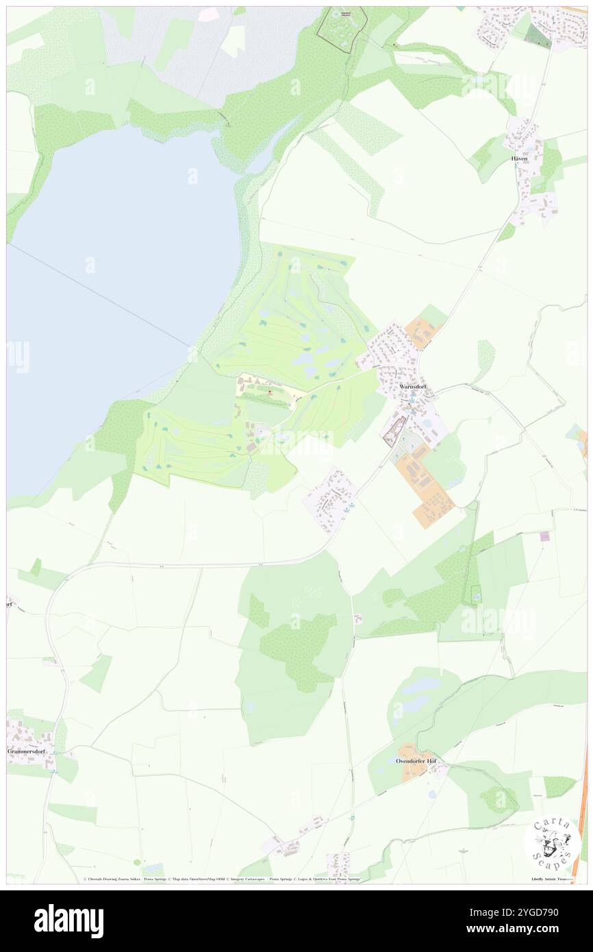 Warnsdorf, Deutschland, Brandenburg, N 53 15' 32''', N 12 16' 46''', Karte, Cartascapes Map veröffentlicht 2024. Erkunden Sie Cartascapes, eine Karte, die die vielfältigen Landschaften, Kulturen und Ökosysteme der Erde enthüllt. Reisen Sie durch Zeit und Raum und entdecken Sie die Verflechtungen der Vergangenheit, Gegenwart und Zukunft unseres Planeten. Stockfoto