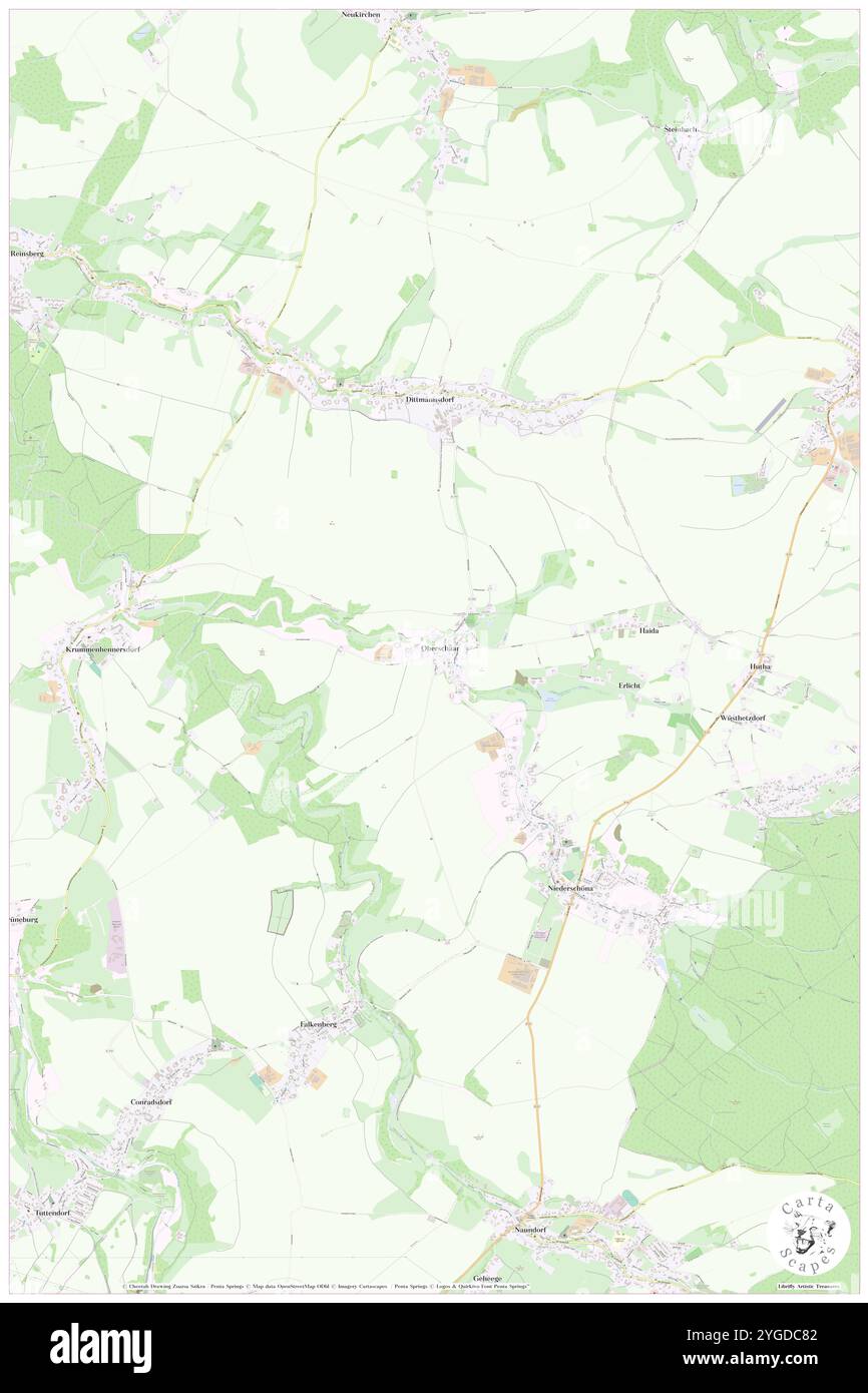 Oberschaar, DE, Deutschland, Sachsen, N 50 58' 49''', N 13 24' 23'', Karte, Cartascapes Map veröffentlicht 2024. Erkunden Sie Cartascapes, eine Karte, die die vielfältigen Landschaften, Kulturen und Ökosysteme der Erde enthüllt. Reisen Sie durch Zeit und Raum und entdecken Sie die Verflechtungen der Vergangenheit, Gegenwart und Zukunft unseres Planeten. Stockfoto