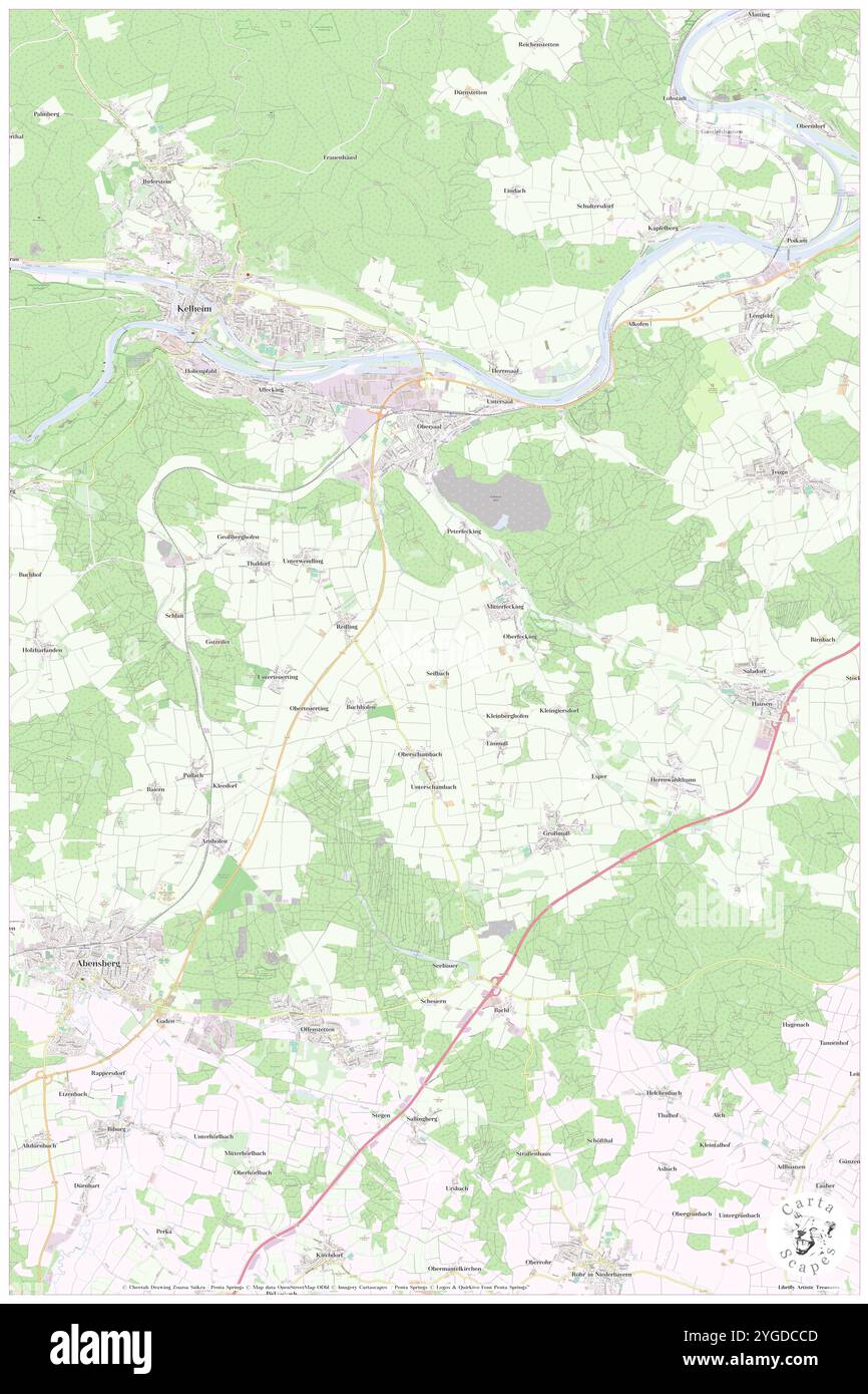 Saal a.d.Donau, Niederbayern, DE, Deutschland, Bayern, n 48 53' 59''', N 11 55' 59''', Karte, Cartascapes Map, veröffentlicht 2024. Erkunden Sie Cartascapes, eine Karte, die die vielfältigen Landschaften, Kulturen und Ökosysteme der Erde enthüllt. Reisen Sie durch Zeit und Raum und entdecken Sie die Verflechtungen der Vergangenheit, Gegenwart und Zukunft unseres Planeten. Stockfoto