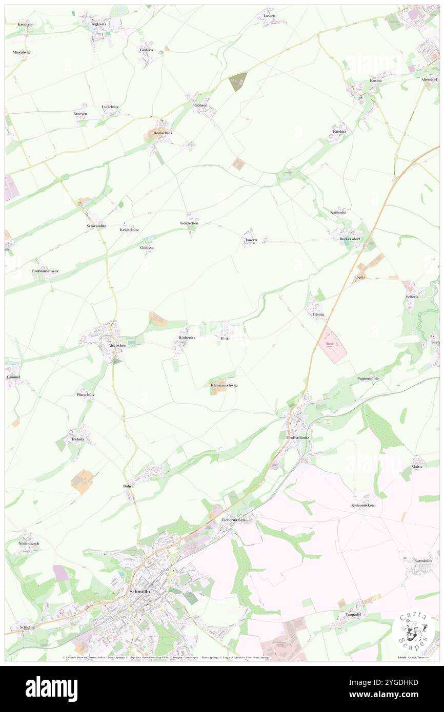 Illsitz, DE, Deutschland, Thüringen, N 50 56' 5''', N 12 22' 15''', Karte, Cartascapes Map, veröffentlicht 2024. Erkunden Sie Cartascapes, eine Karte, die die vielfältigen Landschaften, Kulturen und Ökosysteme der Erde enthüllt. Reisen Sie durch Zeit und Raum und entdecken Sie die Verflechtungen der Vergangenheit, Gegenwart und Zukunft unseres Planeten. Stockfoto