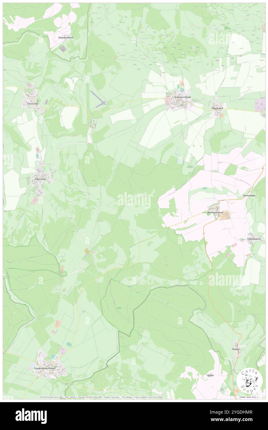 Steinkoepfchen, Deutschland, Thüringen, N 50 35' 6''', N 10 5' 59''', Karte, Cartascapes Map veröffentlicht 2024. Erkunden Sie Cartascapes, eine Karte, die die vielfältigen Landschaften, Kulturen und Ökosysteme der Erde enthüllt. Reisen Sie durch Zeit und Raum und entdecken Sie die Verflechtungen der Vergangenheit, Gegenwart und Zukunft unseres Planeten. Stockfoto