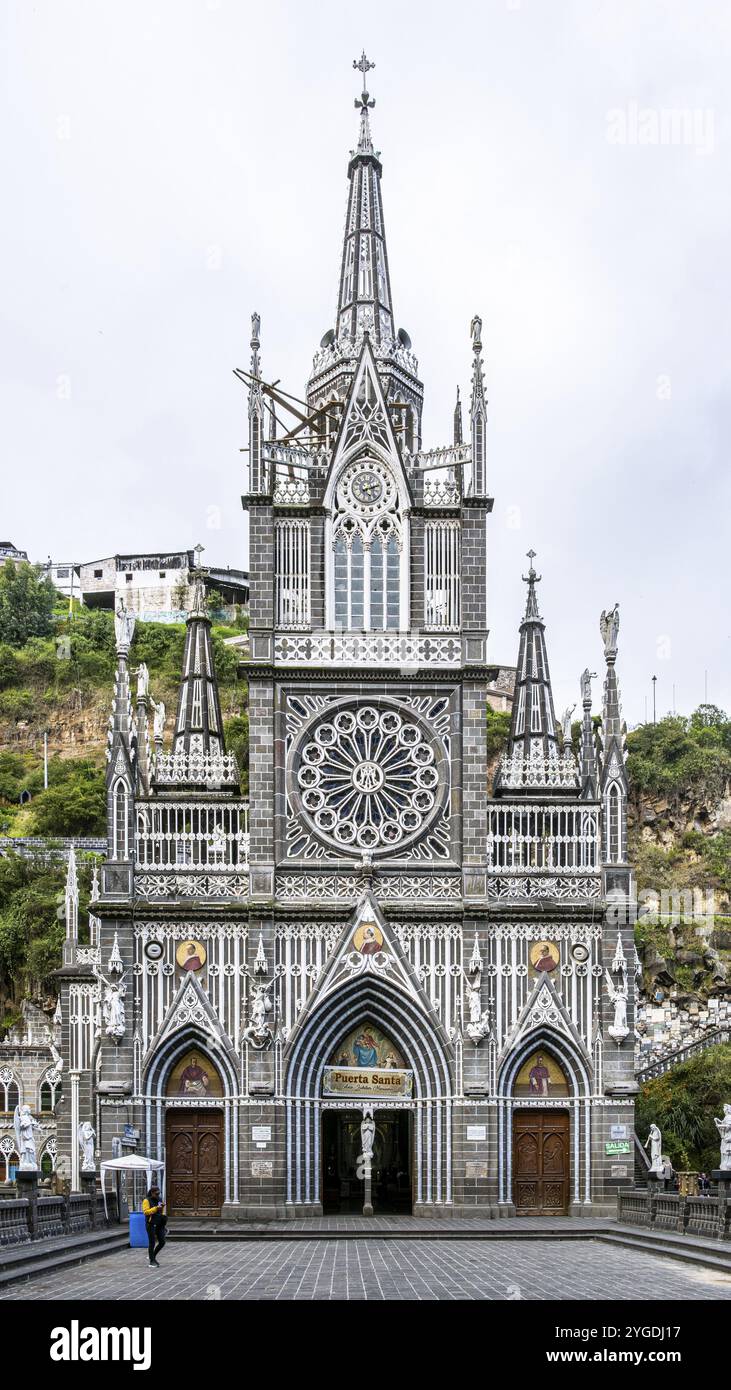Nationalschrein Basilika unserer Lieben Frau von Las Lajas, Las Lajas, Potosi, Narino Departement, Kolumbien, Südamerika Stockfoto