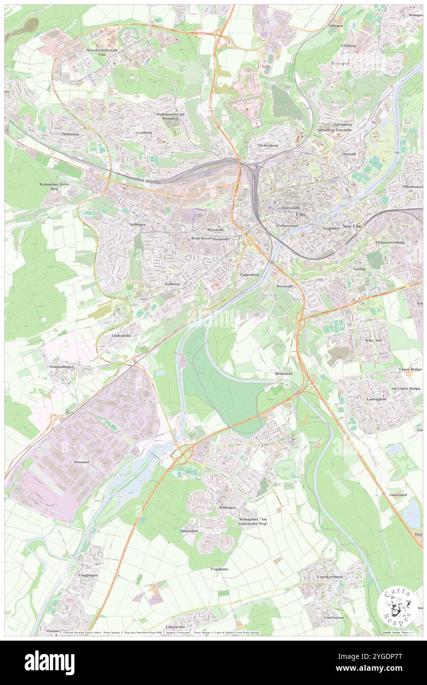 Iller, DE, Deutschland, Bayern, N 48 22' 49''', N 9 58' 21''', Karte, Cartascapes Map veröffentlicht 2024. Erkunden Sie Cartascapes, eine Karte, die die vielfältigen Landschaften, Kulturen und Ökosysteme der Erde enthüllt. Reisen Sie durch Zeit und Raum und entdecken Sie die Verflechtungen der Vergangenheit, Gegenwart und Zukunft unseres Planeten. Stockfoto