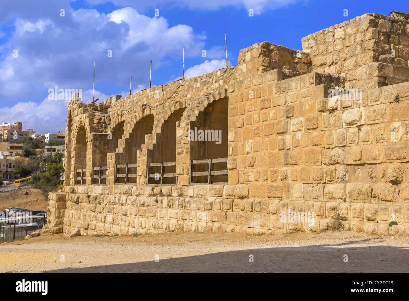 Jerash, Jordanien, römisches Hippodrom an der archäologischen Stätte mit den Ruinen des antiken Gerasa, Asien Stockfoto