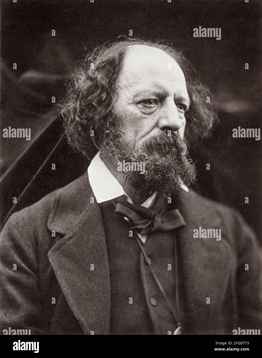 Alfred, Lord Tennyson (1809–1892), englischer Dichter, Porträtfotografie von Julia Margaret Cameron, 1869 Stockfoto