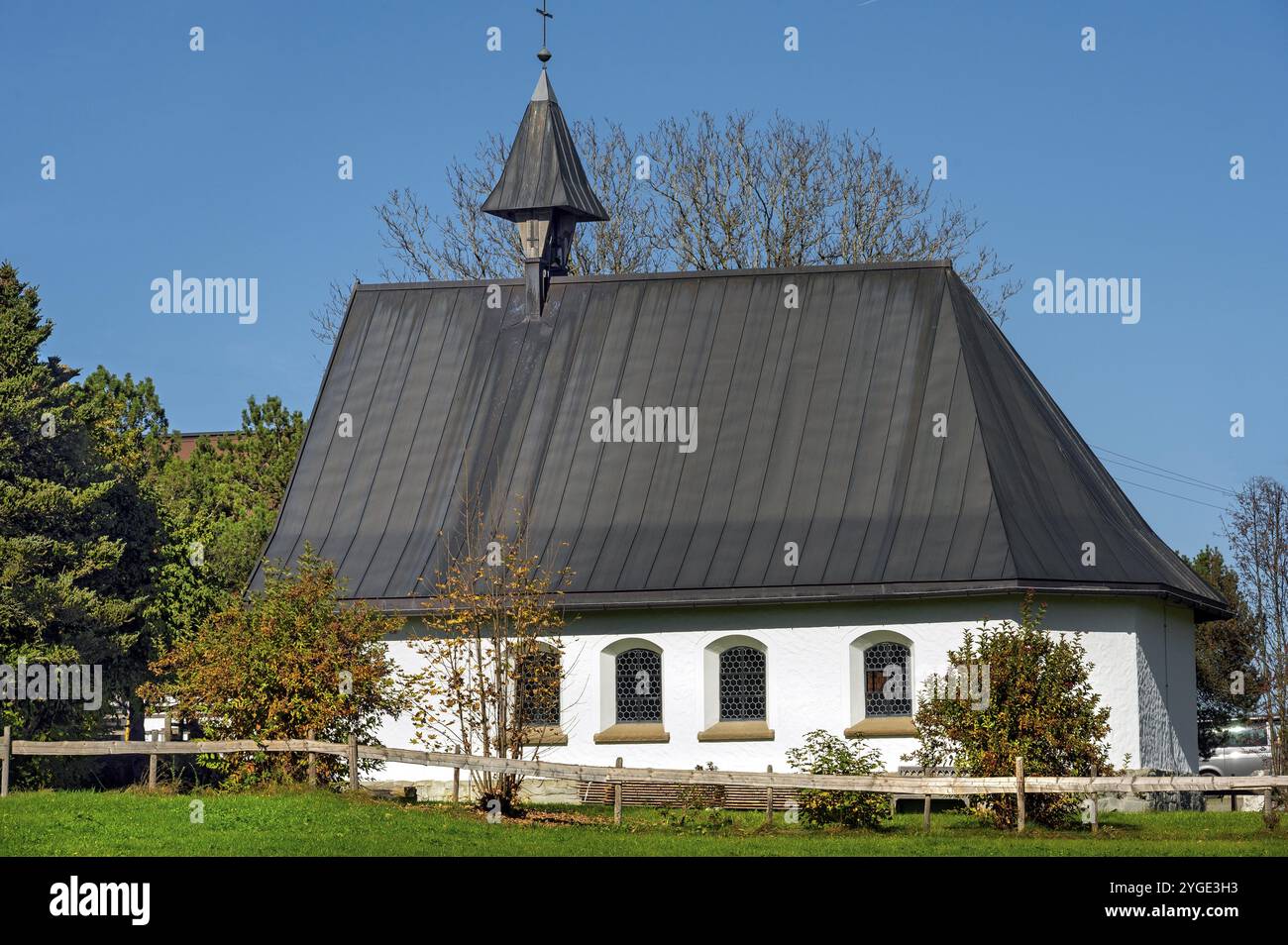 Kapelle auf dem Schweineberg von 1977, Schweineberg bei Ofterschwang, Allgaeu, Bayern, Deutschland, Europa Stockfoto