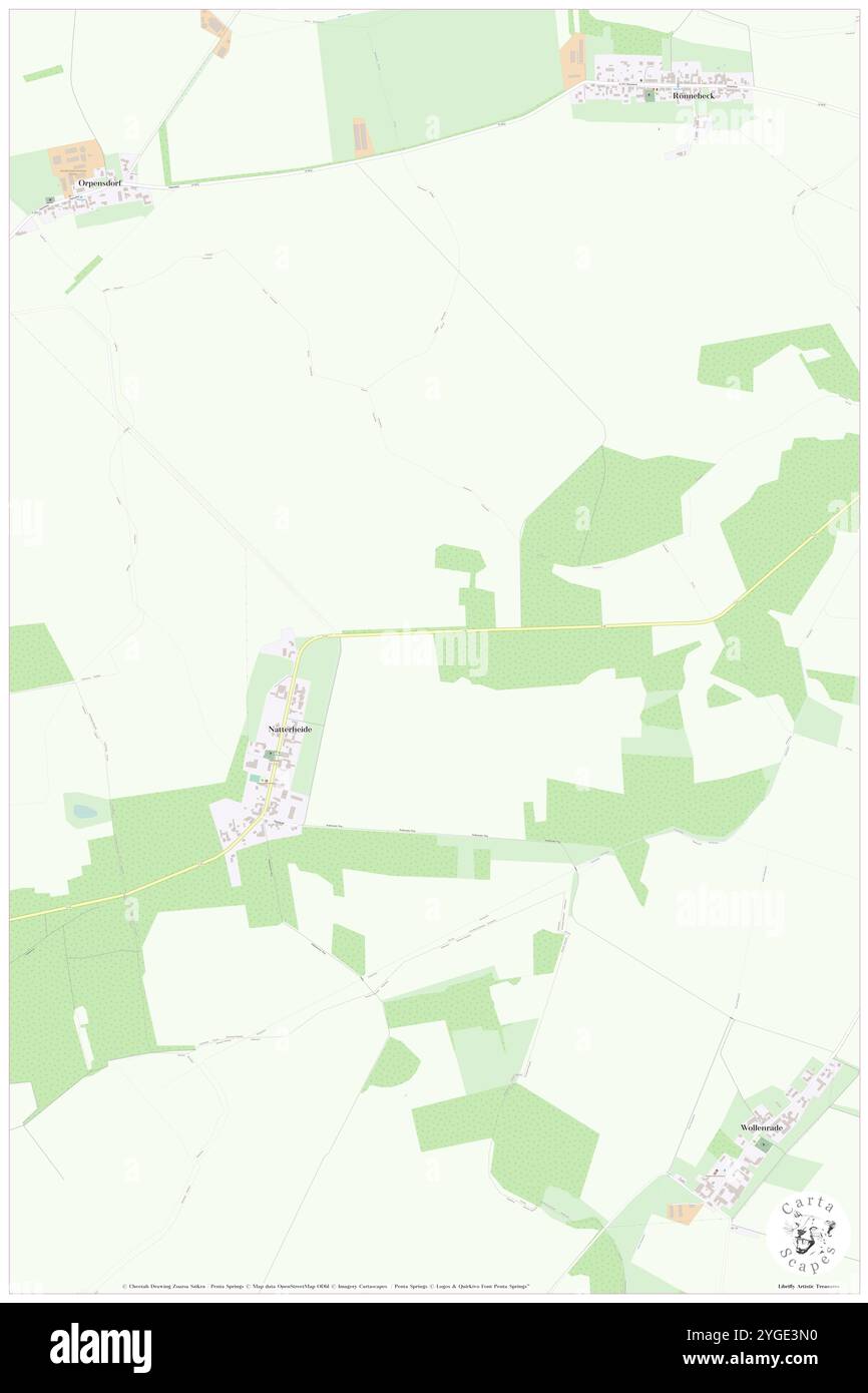 Natterheide, DE, Deutschland, Sachsen-Anhalt, N 52 44' 41''', N 11 36' 58''', Karte, Cartascapes Map veröffentlicht 2024. Erkunden Sie Cartascapes, eine Karte, die die vielfältigen Landschaften, Kulturen und Ökosysteme der Erde enthüllt. Reisen Sie durch Zeit und Raum und entdecken Sie die Verflechtungen der Vergangenheit, Gegenwart und Zukunft unseres Planeten. Stockfoto