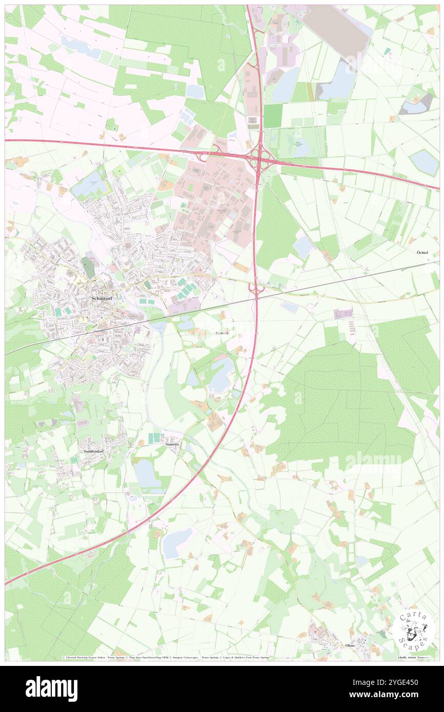 Schulze Holmer, DE, Deutschland, Niedersachsen, N 52 19' 0'', N 7 15' 0''', Karte, Cartascapes Map, veröffentlicht 2024. Erkunden Sie Cartascapes, eine Karte, die die vielfältigen Landschaften, Kulturen und Ökosysteme der Erde enthüllt. Reisen Sie durch Zeit und Raum und entdecken Sie die Verflechtungen der Vergangenheit, Gegenwart und Zukunft unseres Planeten. Stockfoto