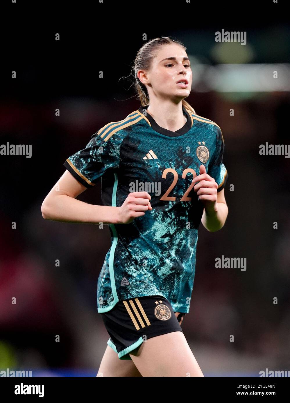 Deutschlands Jule Brand während des internationalen Freundschaftsspiels im Wembley Stadium in London. Bilddatum: Freitag, 25. Oktober 2024. Stockfoto