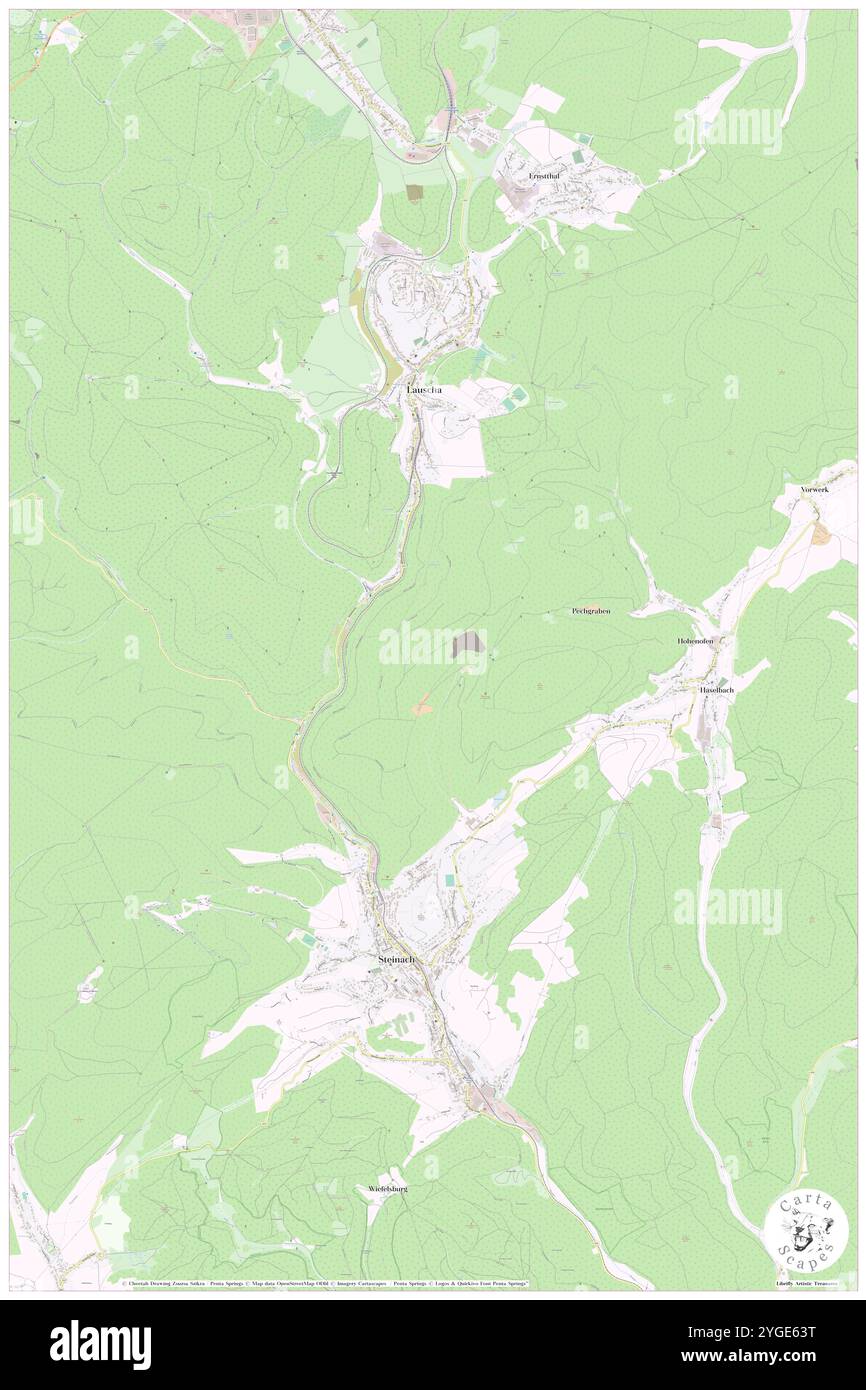 Tierberg, DE, Deutschland, Thüringen, N 50 27' 19'', N 11 9' 43''', Karte, Cartascapes Map, veröffentlicht 2024. Erkunden Sie Cartascapes, eine Karte, die die vielfältigen Landschaften, Kulturen und Ökosysteme der Erde enthüllt. Reisen Sie durch Zeit und Raum und entdecken Sie die Verflechtungen der Vergangenheit, Gegenwart und Zukunft unseres Planeten. Stockfoto