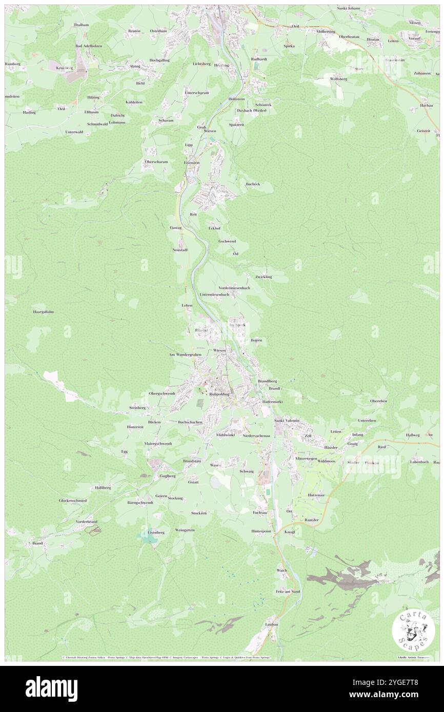 Bibeloed, Oberbayern, DE, Deutschland, Bayern, n 47 46' 17'', N 12 38' 48'', Karte, Cartascapes Map, veröffentlicht 2024. Erkunden Sie Cartascapes, eine Karte, die die vielfältigen Landschaften, Kulturen und Ökosysteme der Erde enthüllt. Reisen Sie durch Zeit und Raum und entdecken Sie die Verflechtungen der Vergangenheit, Gegenwart und Zukunft unseres Planeten. Stockfoto