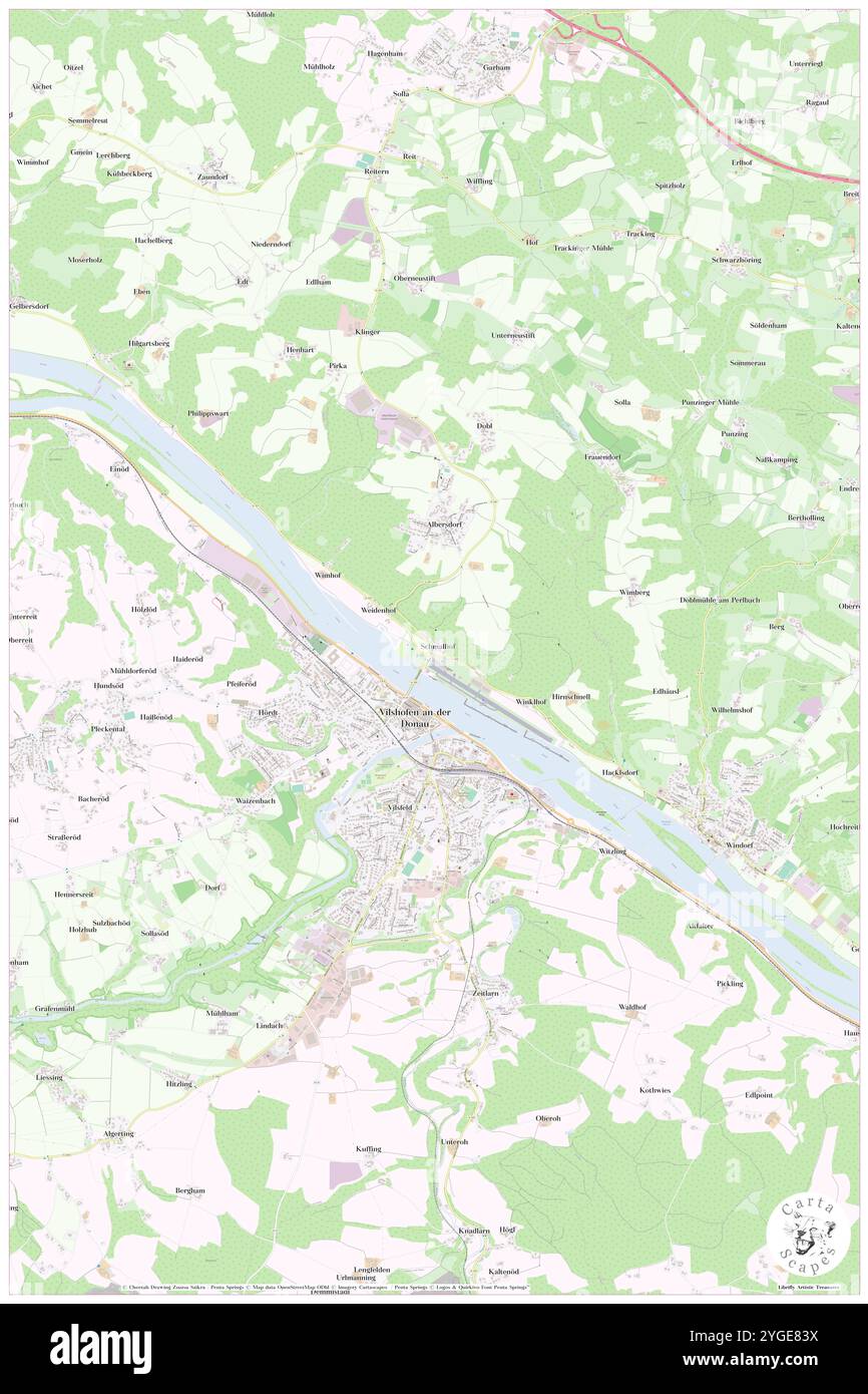 Schmalhof, Niederbayern, DE, Deutschland, Bayern, n 48 38' 19'', N 13 11' 21'', Karte, Cartascapes Map, veröffentlicht 2024. Erkunden Sie Cartascapes, eine Karte, die die vielfältigen Landschaften, Kulturen und Ökosysteme der Erde enthüllt. Reisen Sie durch Zeit und Raum und entdecken Sie die Verflechtungen der Vergangenheit, Gegenwart und Zukunft unseres Planeten. Stockfoto