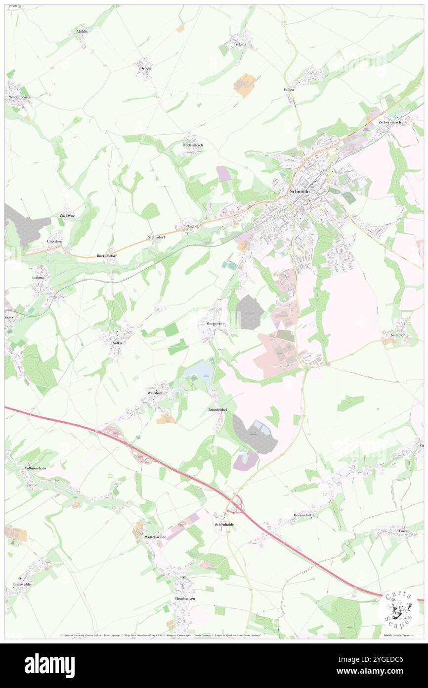 Sommeritz, Deutschland, Thüringen, N 50 52' 38''', N 12 19' 53''', Karte, Kartenausgabe 2024. Erkunden Sie Cartascapes, eine Karte, die die vielfältigen Landschaften, Kulturen und Ökosysteme der Erde enthüllt. Reisen Sie durch Zeit und Raum und entdecken Sie die Verflechtungen der Vergangenheit, Gegenwart und Zukunft unseres Planeten. Stockfoto