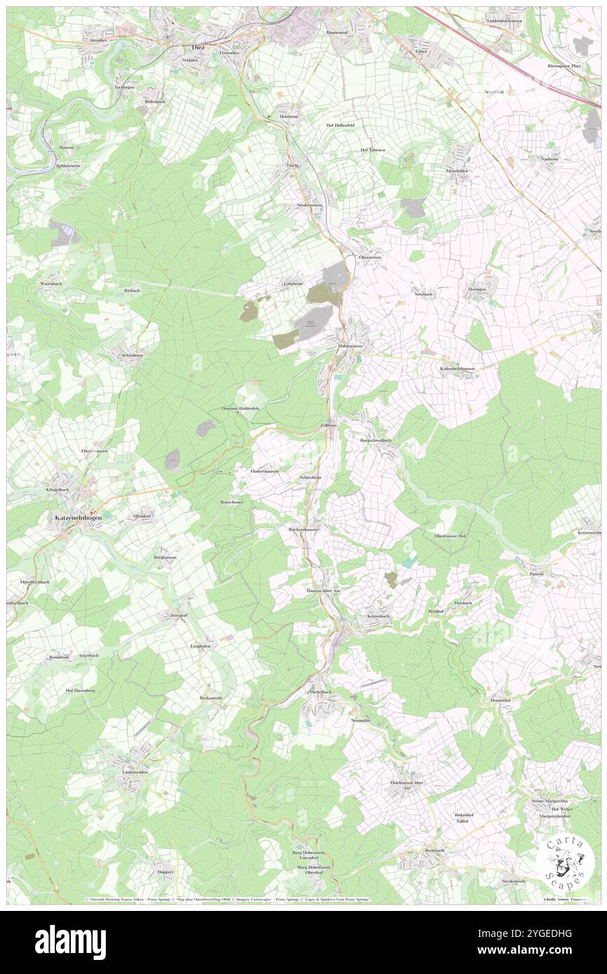 Schiesheim, DE, Deutschland, Rheinland-Pfalz, N 50 16' 37''', N 8 3' 17'', Karte, Cartascapes Map veröffentlicht 2024. Erkunden Sie Cartascapes, eine Karte, die die vielfältigen Landschaften, Kulturen und Ökosysteme der Erde enthüllt. Reisen Sie durch Zeit und Raum und entdecken Sie die Verflechtungen der Vergangenheit, Gegenwart und Zukunft unseres Planeten. Stockfoto