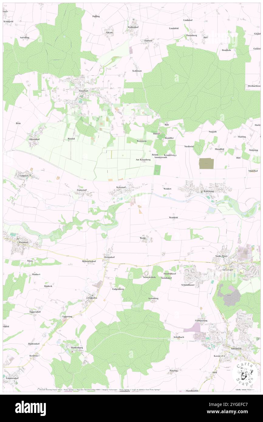 Kollbach, DE, Deutschland, Bayern, N 48 36' 24'', N 13 2' 49'', Karte, Cartascapes Map veröffentlicht 2024. Erkunden Sie Cartascapes, eine Karte, die die vielfältigen Landschaften, Kulturen und Ökosysteme der Erde enthüllt. Reisen Sie durch Zeit und Raum und entdecken Sie die Verflechtungen der Vergangenheit, Gegenwart und Zukunft unseres Planeten. Stockfoto