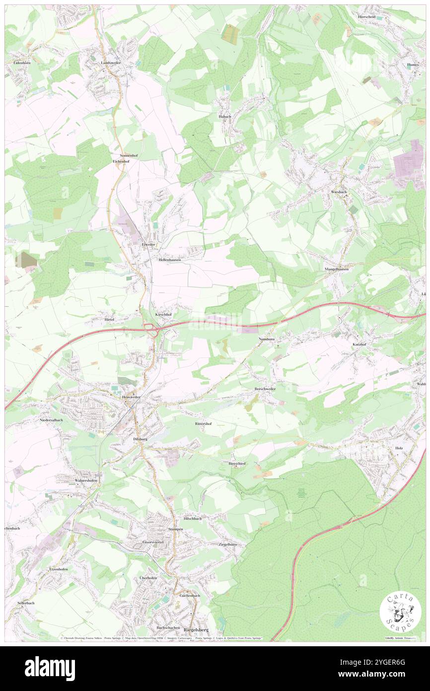 Kappelberg, DE, Deutschland, Saarland, N 49 21' 0'', N 6 57' 0''', Karte, Cartascapes Map veröffentlicht 2024. Erkunden Sie Cartascapes, eine Karte, die die vielfältigen Landschaften, Kulturen und Ökosysteme der Erde enthüllt. Reisen Sie durch Zeit und Raum und entdecken Sie die Verflechtungen der Vergangenheit, Gegenwart und Zukunft unseres Planeten. Stockfoto