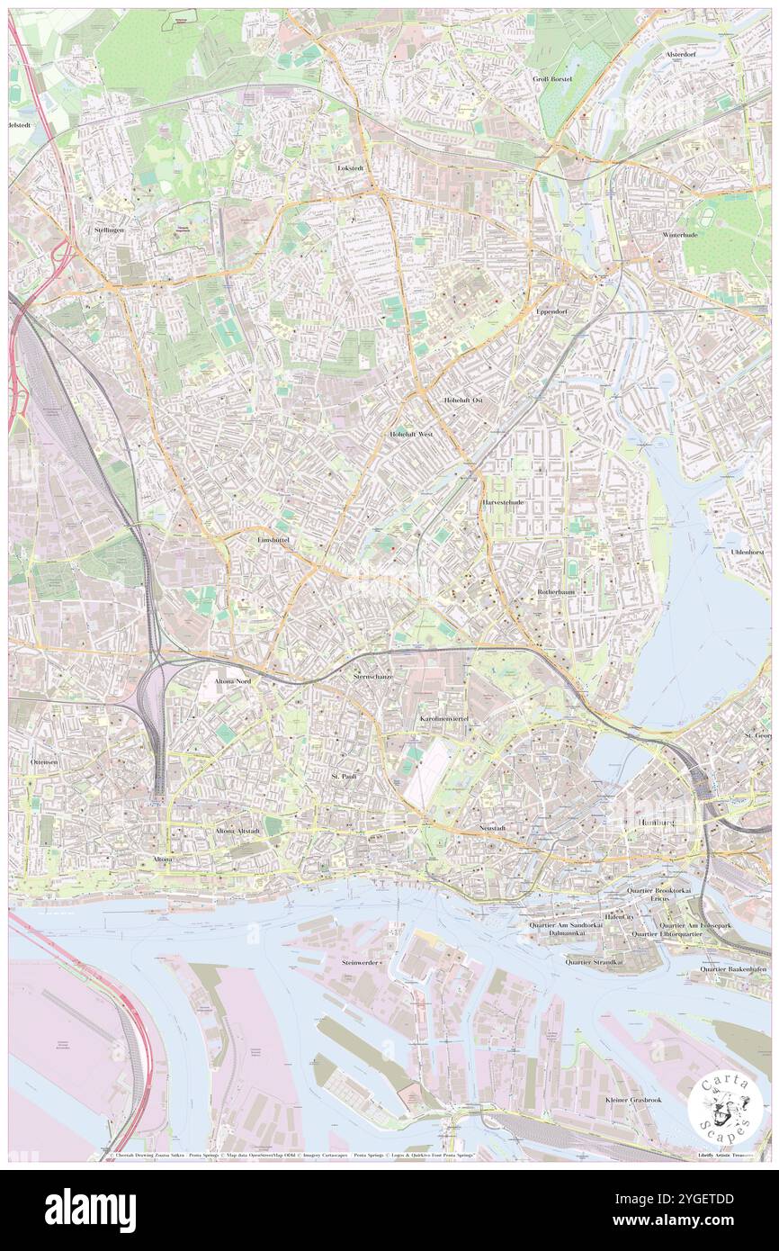 NH Hamburg Norge, DE, Deutschland, Hamburg, N 53 34' 8''', N 9 57' 55''', Karte, Cartascapes Map 2024 veröffentlicht. Erkunden Sie Cartascapes, eine Karte, die die vielfältigen Landschaften, Kulturen und Ökosysteme der Erde enthüllt. Reisen Sie durch Zeit und Raum und entdecken Sie die Verflechtungen der Vergangenheit, Gegenwart und Zukunft unseres Planeten. Stockfoto