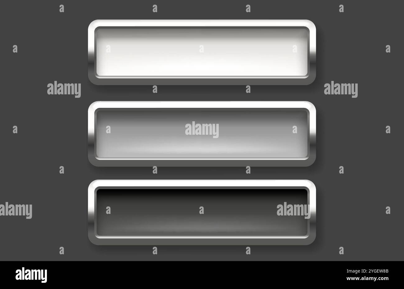 Leuchtenrahmen Beschriftungsknopf, Event Bar Casino, Show-Schild. Vektor Stock Vektor