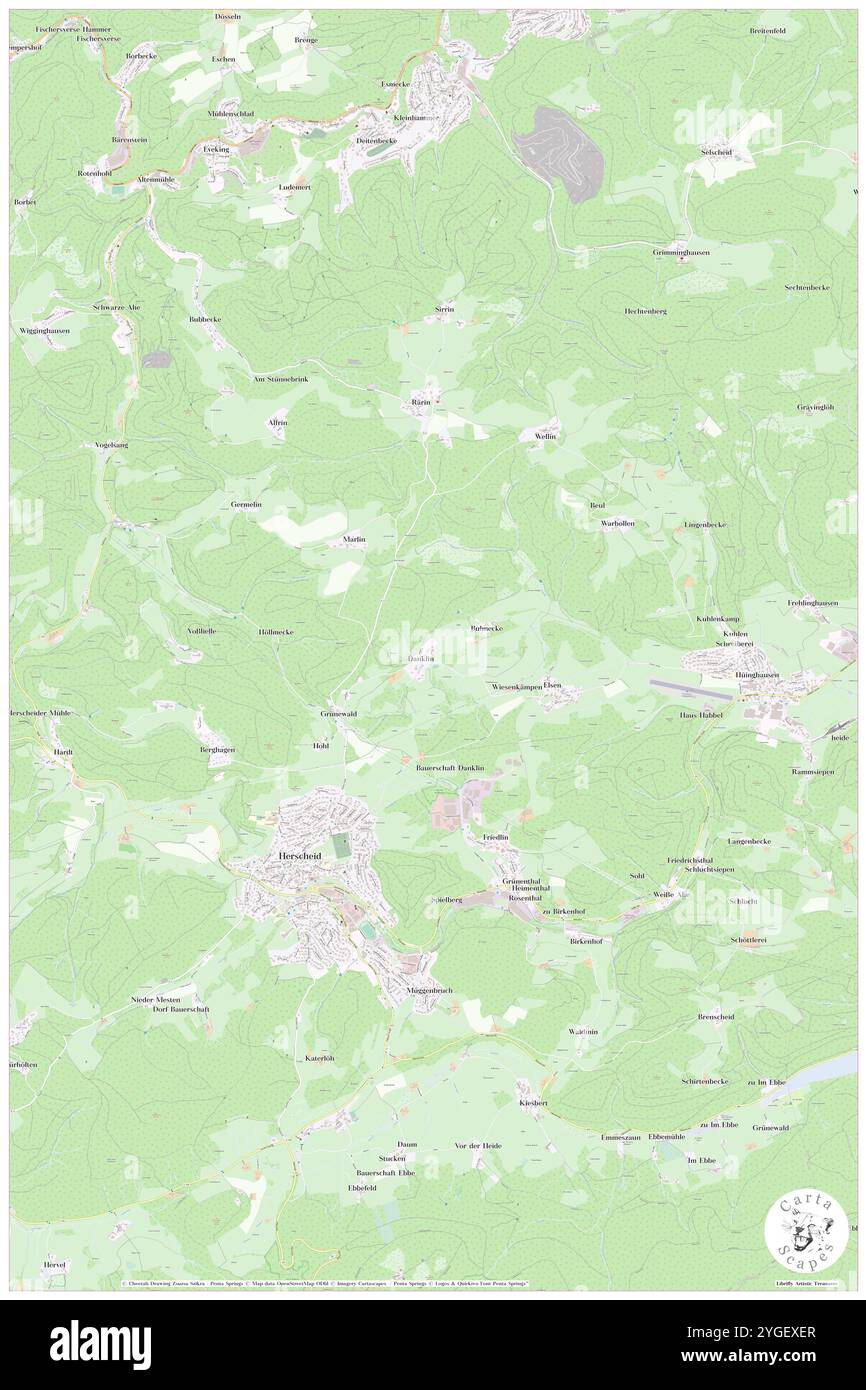 Danklin, Regierungsbezirk Arnsberg, DE, Deutschland, Nordrhein-Westfalen, n 51 11' 41''', N 7 45' 36''', Karte, Cartascapes Map, veröffentlicht 2024. Erkunden Sie Cartascapes, eine Karte, die die vielfältigen Landschaften, Kulturen und Ökosysteme der Erde enthüllt. Reisen Sie durch Zeit und Raum und entdecken Sie die Verflechtungen der Vergangenheit, Gegenwart und Zukunft unseres Planeten. Stockfoto