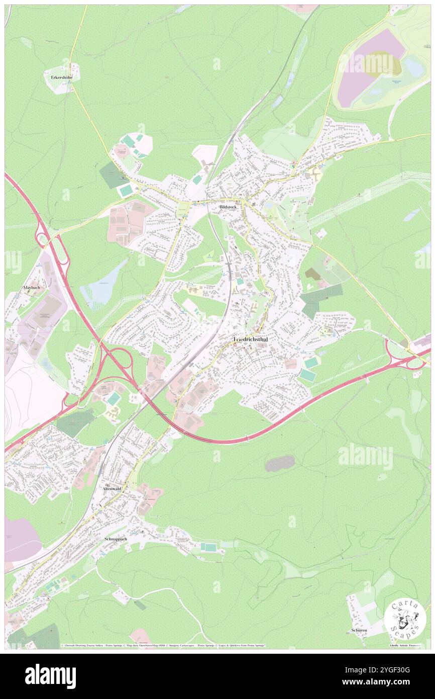 Friedrichsthal, Deutschland, Saarland, N 49 19' 40''', N 7 5' 46''', Karte, Kartenausgabe 2024. Erkunden Sie Cartascapes, eine Karte, die die vielfältigen Landschaften, Kulturen und Ökosysteme der Erde enthüllt. Reisen Sie durch Zeit und Raum und entdecken Sie die Verflechtungen der Vergangenheit, Gegenwart und Zukunft unseres Planeten. Stockfoto