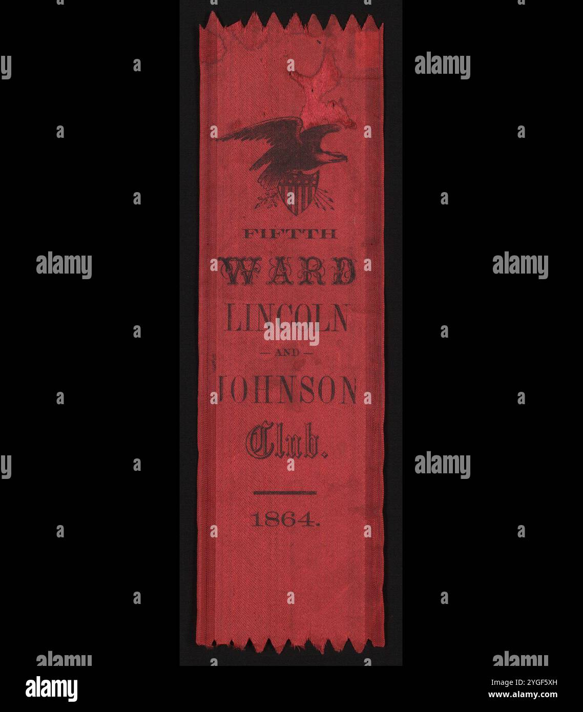 Politisches Band, Fifth Ward Lincoln and Johnson Club um 1864. Stockfoto