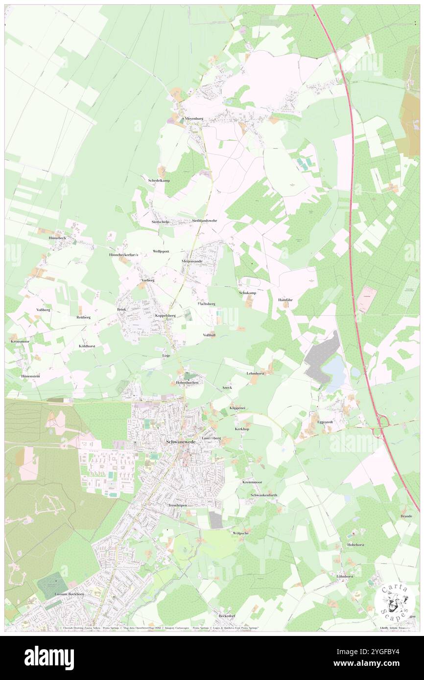 Flachsberg, DE, Deutschland, Niedersachsen, N 53 14' 36''', N 8 36' 6''', Karte, Karte, Kartenausgabe 2024. Erkunden Sie Cartascapes, eine Karte, die die vielfältigen Landschaften, Kulturen und Ökosysteme der Erde enthüllt. Reisen Sie durch Zeit und Raum und entdecken Sie die Verflechtungen der Vergangenheit, Gegenwart und Zukunft unseres Planeten. Stockfoto