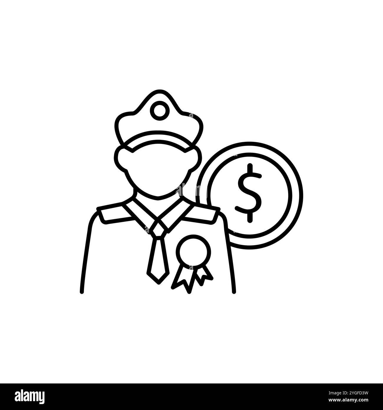 Veteranen und aktiver militärischer Kampf mit Hypothekenkonzept, Geld für Leute, die in den Streitkräften gedient haben. Symbol "Konsolidierungsgutschrift", "Vektor für Unternehmenskredite" Stock Vektor