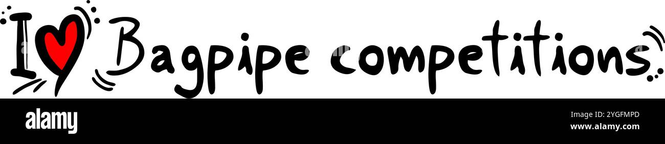 Dudelsackwettbewerbe Love Stock Vektor