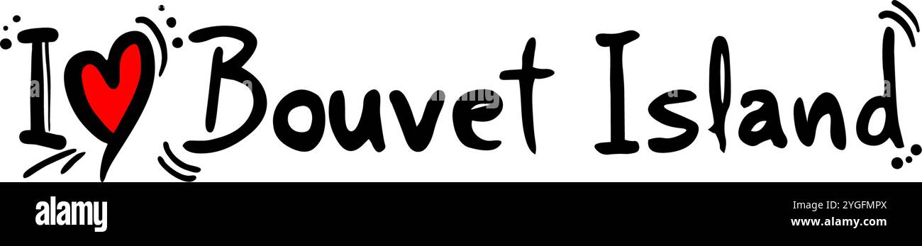 Bouvet Island Love Stock Vektor