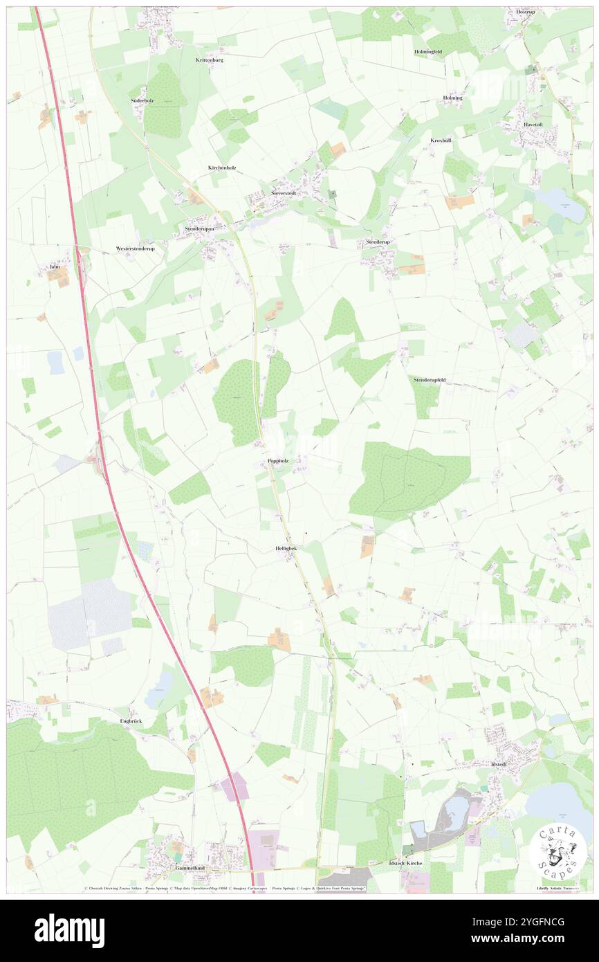 Poppholz, DE, Deutschland, Schleswig-Holstein, N 54 37' 3'', N 9 28' 37''', Karte, Cartascapes Map veröffentlicht 2024. Erkunden Sie Cartascapes, eine Karte, die die vielfältigen Landschaften, Kulturen und Ökosysteme der Erde enthüllt. Reisen Sie durch Zeit und Raum und entdecken Sie die Verflechtungen der Vergangenheit, Gegenwart und Zukunft unseres Planeten. Stockfoto