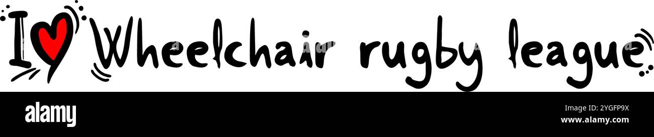 Rollstuhl Rugby League Love Stock Vektor