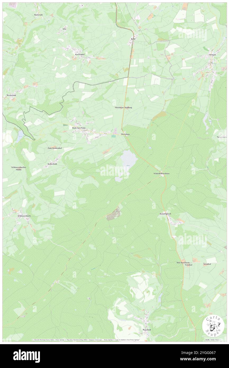 Rolchelsberg, DE, Deutschland, Rheinland-Pfalz, N 50 17' 45'', N 6 23' 58''', Karte, Karte, Kartenausgabe 2024. Erkunden Sie Cartascapes, eine Karte, die die vielfältigen Landschaften, Kulturen und Ökosysteme der Erde enthüllt. Reisen Sie durch Zeit und Raum und entdecken Sie die Verflechtungen der Vergangenheit, Gegenwart und Zukunft unseres Planeten. Stockfoto