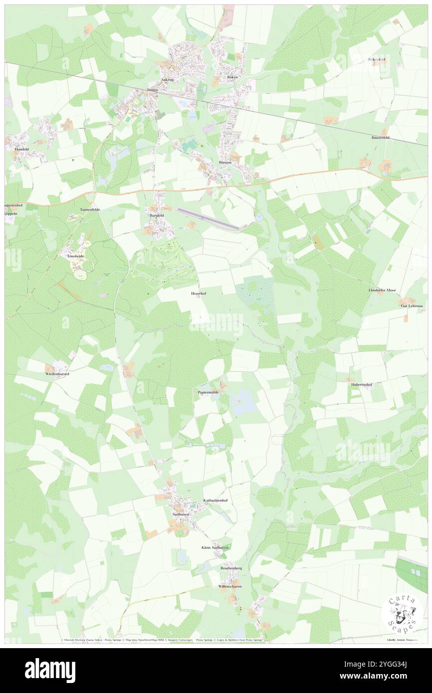 Kuhberg, DE, Deutschland, Schleswig-Holstein, N 54 2' 59''', N 9 48' 0''', Karte, Karte, Kartenausgabe 2024. Erkunden Sie Cartascapes, eine Karte, die die vielfältigen Landschaften, Kulturen und Ökosysteme der Erde enthüllt. Reisen Sie durch Zeit und Raum und entdecken Sie die Verflechtungen der Vergangenheit, Gegenwart und Zukunft unseres Planeten. Stockfoto