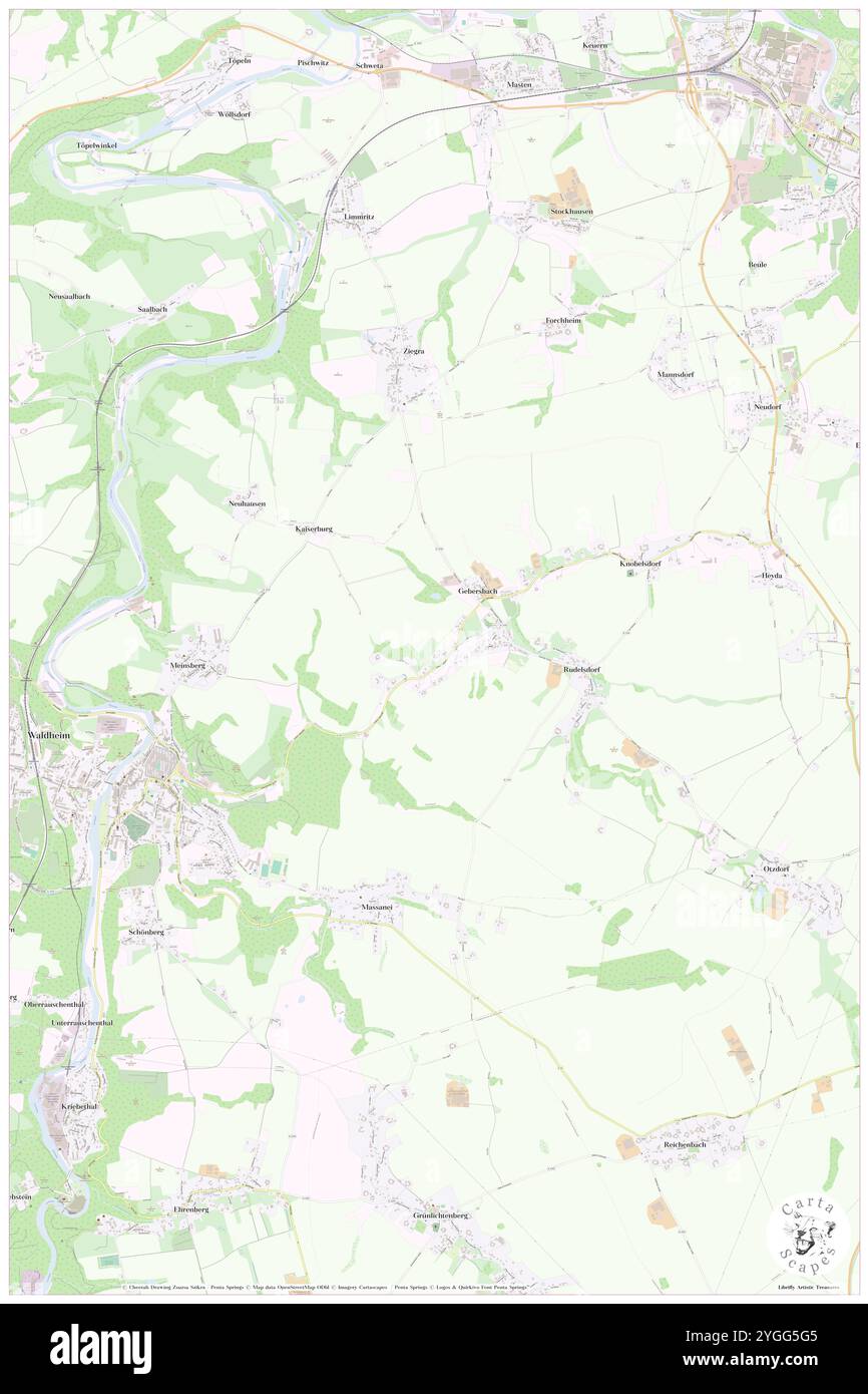 Knobelsdorf, Deutschland, Thüringen, N 50 36' 6''', N 11 22' 1''', Karte, Cartascapes Map, veröffentlicht 2024. Erkunden Sie Cartascapes, eine Karte, die die vielfältigen Landschaften, Kulturen und Ökosysteme der Erde enthüllt. Reisen Sie durch Zeit und Raum und entdecken Sie die Verflechtungen der Vergangenheit, Gegenwart und Zukunft unseres Planeten. Stockfoto