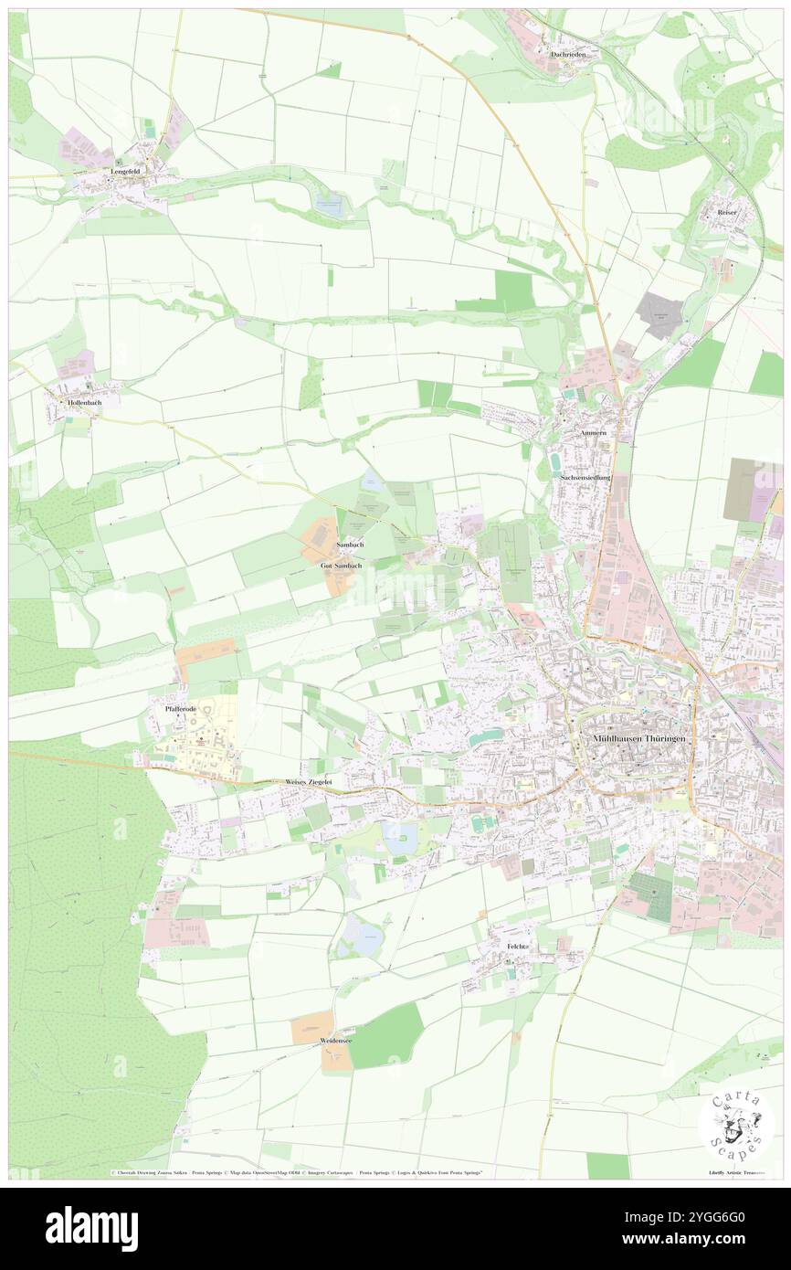 Herbstberg, DE, Deutschland, Thüringen, N 51 13' 16''', N 10 25' 38''', Karte, Cartascapes Map veröffentlicht 2024. Erkunden Sie Cartascapes, eine Karte, die die vielfältigen Landschaften, Kulturen und Ökosysteme der Erde enthüllt. Reisen Sie durch Zeit und Raum und entdecken Sie die Verflechtungen der Vergangenheit, Gegenwart und Zukunft unseres Planeten. Stockfoto