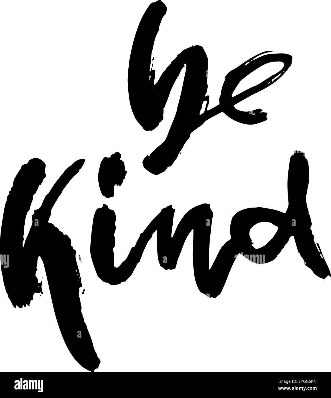 Be Kind Handgezeichnete Motivation Motivation Modern Dry Brush Schriftzug Stock Vektor