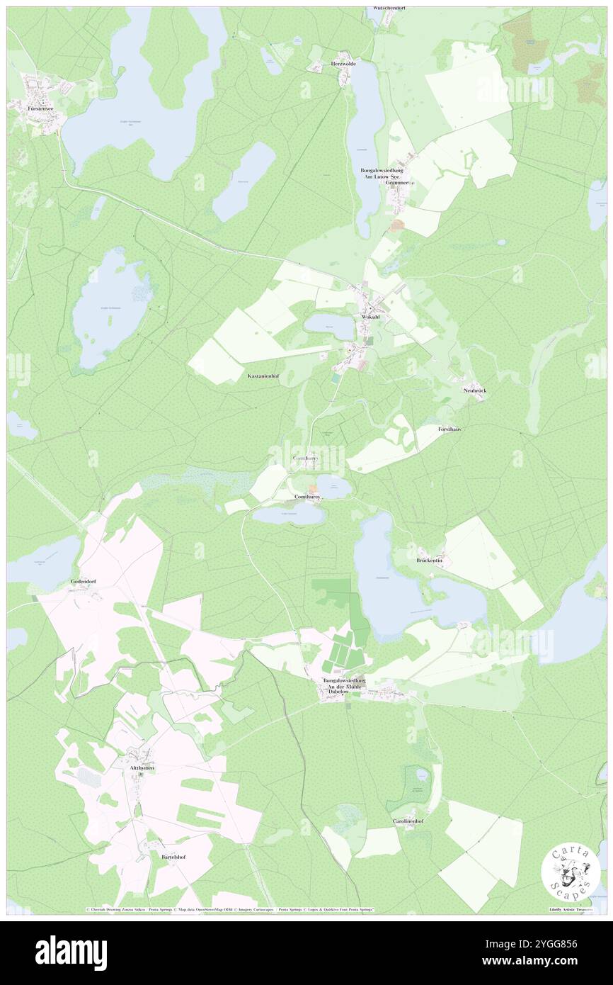 Comthurei, DE, Deutschland, Mecklenburg-Vorpommern, N 53 16' 11''', N 13 11' 28''', Karte, Cartascapes Map, veröffentlicht 2024. Erkunden Sie Cartascapes, eine Karte, die die vielfältigen Landschaften, Kulturen und Ökosysteme der Erde enthüllt. Reisen Sie durch Zeit und Raum und entdecken Sie die Verflechtungen der Vergangenheit, Gegenwart und Zukunft unseres Planeten. Stockfoto