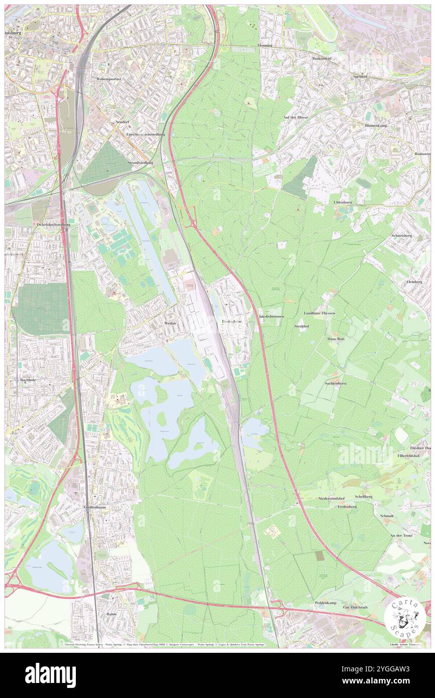 Bahnhof Duisburg-Bissingheim, Bezirk Düsseldorf, DE, Deutschland, Nordrhein-Westfalen, n 51 23' 29''', N 6 48' 30'', Karte, Cartascapes Map, veröffentlicht 2024. Erkunden Sie Cartascapes, eine Karte, die die vielfältigen Landschaften, Kulturen und Ökosysteme der Erde enthüllt. Reisen Sie durch Zeit und Raum und entdecken Sie die Verflechtungen der Vergangenheit, Gegenwart und Zukunft unseres Planeten. Stockfoto