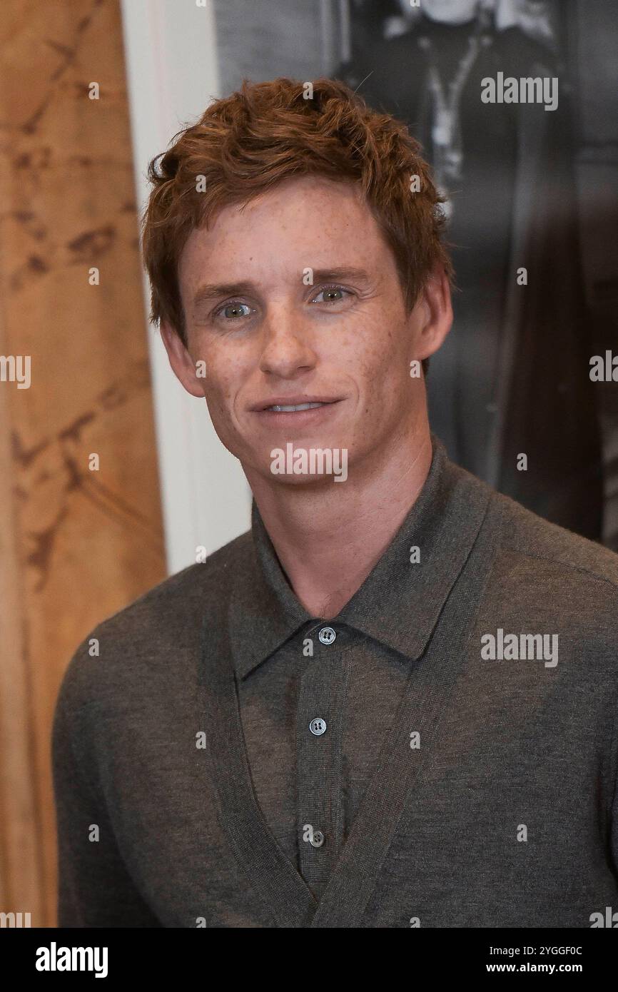 Italien, Rom, 7. November 2024 - Fotoruf der Sky TV-Serie „The Night of the Jackall“ (die Nacht des Jackalls): Eddie Redmayne Foto © Fabio Mazzarella/Sintesi/Alamy Live News Stockfoto