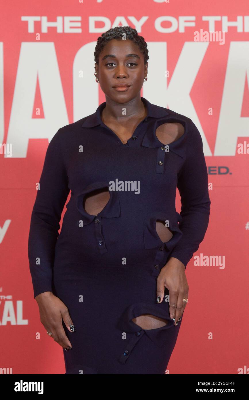 Italien, Rom, 7. November 2025 - Fotoruf der Sky TV-Serie „The Night of the Jackall“ (die Nacht des Jackalls): Lashana Lynch Foto © Fabio Mazzarella/Sintesi/Alamy Live News Stockfoto