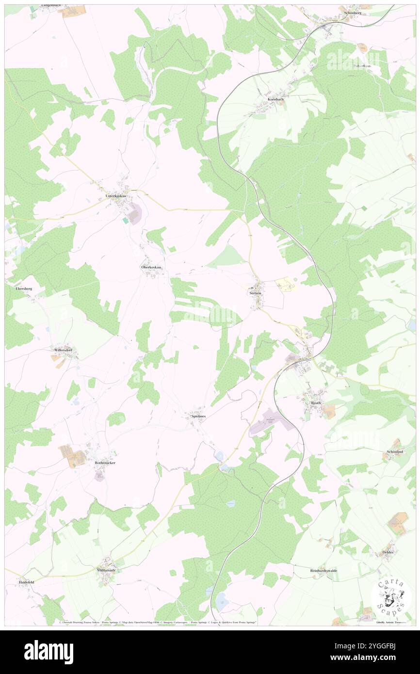 Schoenbuehl, Deutschland, Thüringen, N 50 28' 59''', N 11 55' 59''', Karte, Karte, Karte veröffentlicht 2024. Erkunden Sie Cartascapes, eine Karte, die die vielfältigen Landschaften, Kulturen und Ökosysteme der Erde enthüllt. Reisen Sie durch Zeit und Raum und entdecken Sie die Verflechtungen der Vergangenheit, Gegenwart und Zukunft unseres Planeten. Stockfoto