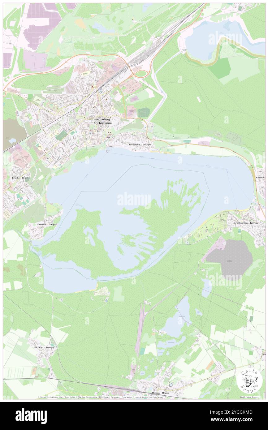 Senftenberger See, Deutschland, Brandenburg, N 51 30' 0''', N 14 1' 0''', Karte, Cartascapes Map, veröffentlicht 2024. Erkunden Sie Cartascapes, eine Karte, die die vielfältigen Landschaften, Kulturen und Ökosysteme der Erde enthüllt. Reisen Sie durch Zeit und Raum und entdecken Sie die Verflechtungen der Vergangenheit, Gegenwart und Zukunft unseres Planeten. Stockfoto