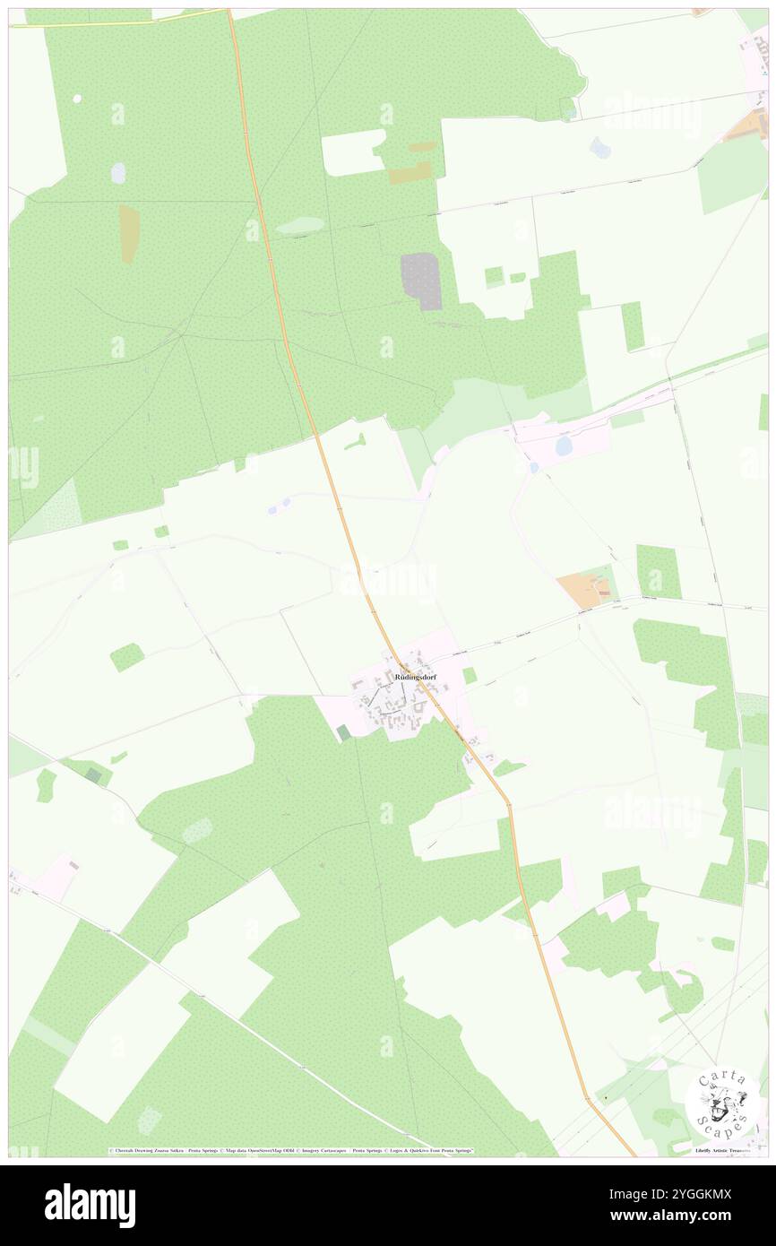 Ruedingsdorf, Deutschland, Brandenburg, N 51 53' 56''', N 13 40' 38''', Karte, Cartascapes Map veröffentlicht 2024. Erkunden Sie Cartascapes, eine Karte, die die vielfältigen Landschaften, Kulturen und Ökosysteme der Erde enthüllt. Reisen Sie durch Zeit und Raum und entdecken Sie die Verflechtungen der Vergangenheit, Gegenwart und Zukunft unseres Planeten. Stockfoto