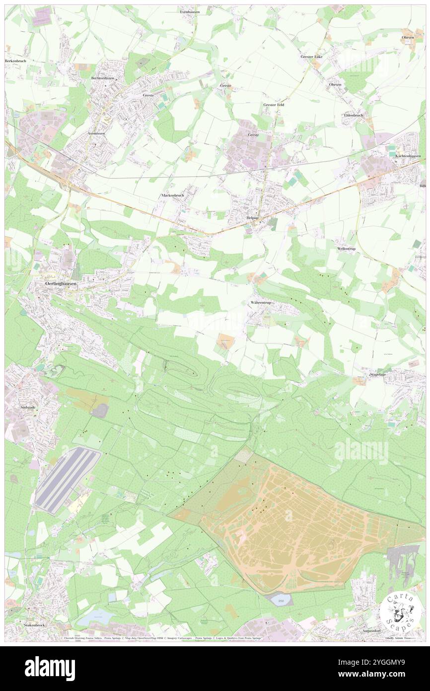 Helpup, Regierungsbezirk Detmold, DE, Deutschland, Nordrhein-Westfalen, n 51 58' 14'', N 8 42' 33'', Karte, Cartascapes Map, veröffentlicht 2024. Erkunden Sie Cartascapes, eine Karte, die die vielfältigen Landschaften, Kulturen und Ökosysteme der Erde enthüllt. Reisen Sie durch Zeit und Raum und entdecken Sie die Verflechtungen der Vergangenheit, Gegenwart und Zukunft unseres Planeten. Stockfoto